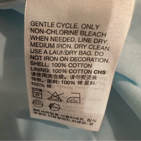 & Other Stories Sindiso Khumalo Mini Dress Women’s Size 10 Blue Floral Ruffle - Picture 13 of 13